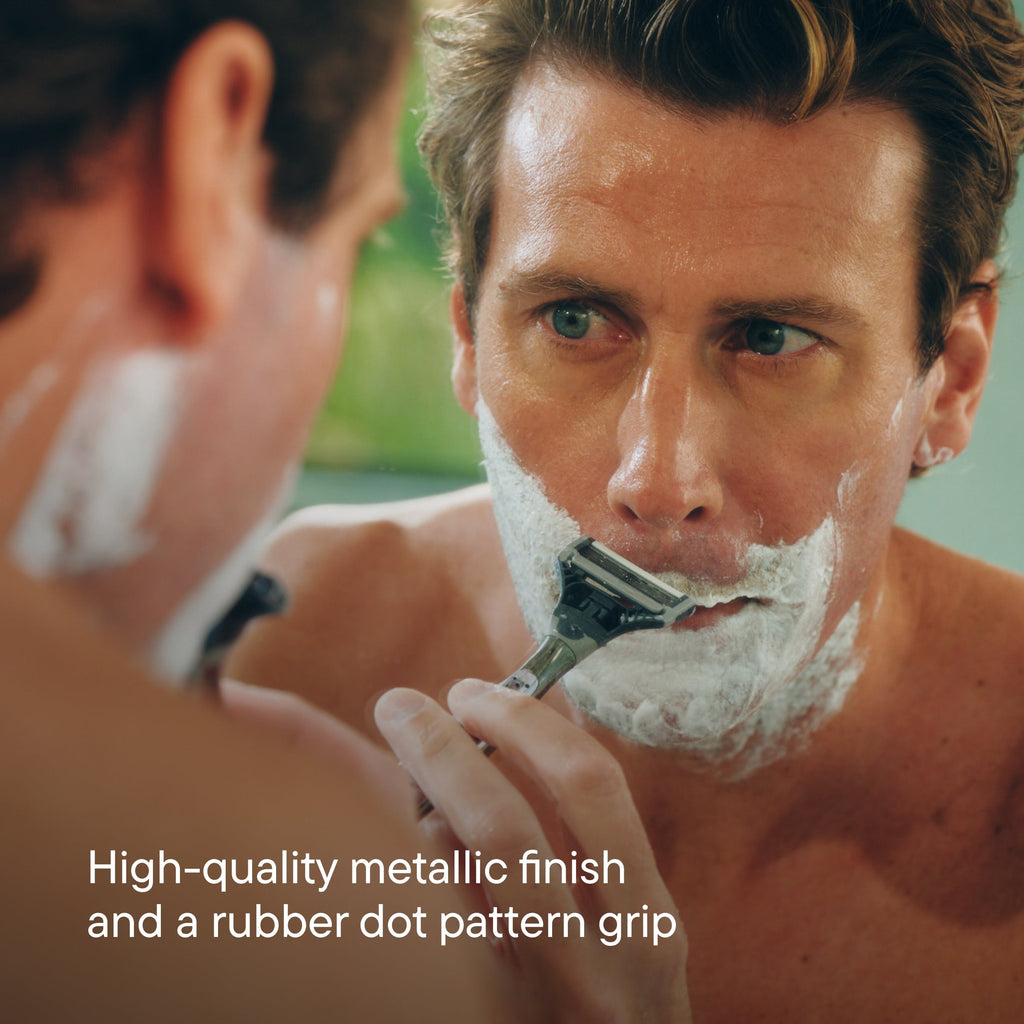 Harry's Chrome Handle / Chrome - Obsidian / Shave Cream