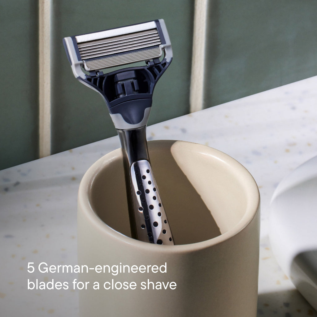 Harry's Chrome Handle / Chrome - Obsidian / Shave Cream