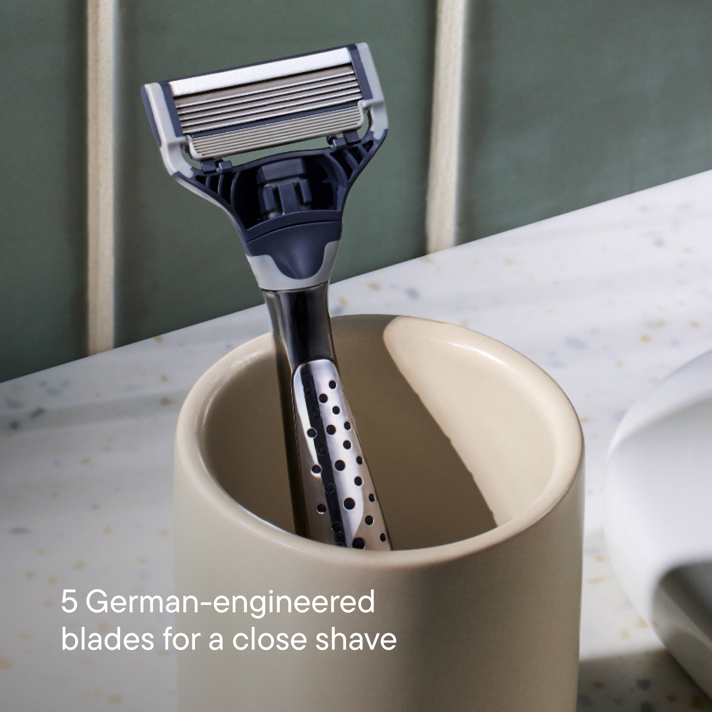 Harry's Chrome Handle / Chrome - Obsidian / Shave Cream