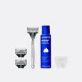 Harry's Original Chrome Shave Set / Chrome - Silver / Shave Cream